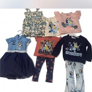8 Piece Bluey Girls 2T Bundle-EUC